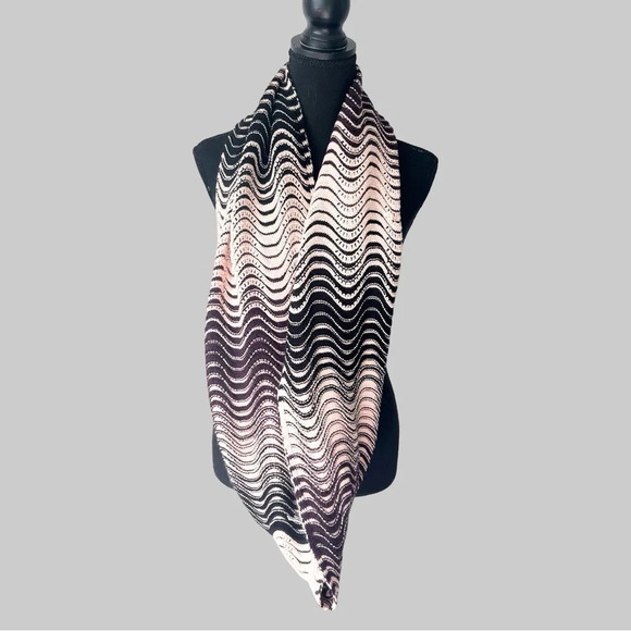 Calvin Klein Wave Knit Acrylic Infinity Scarf - Picture 1 of 9